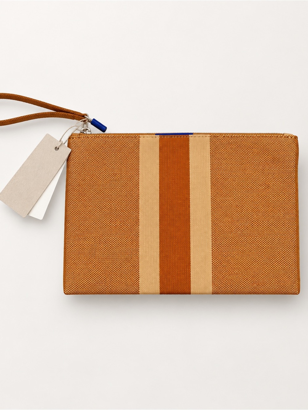 Rothy’s Wristlet in Rust with Center Stripe